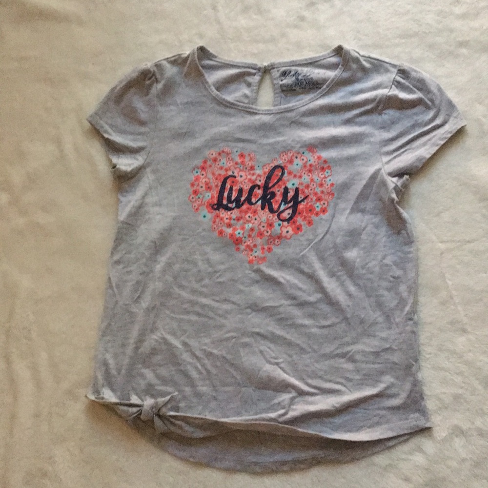 Grey Lucky heart shirt